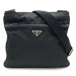 PRADA Black Leather Shoulder Bag